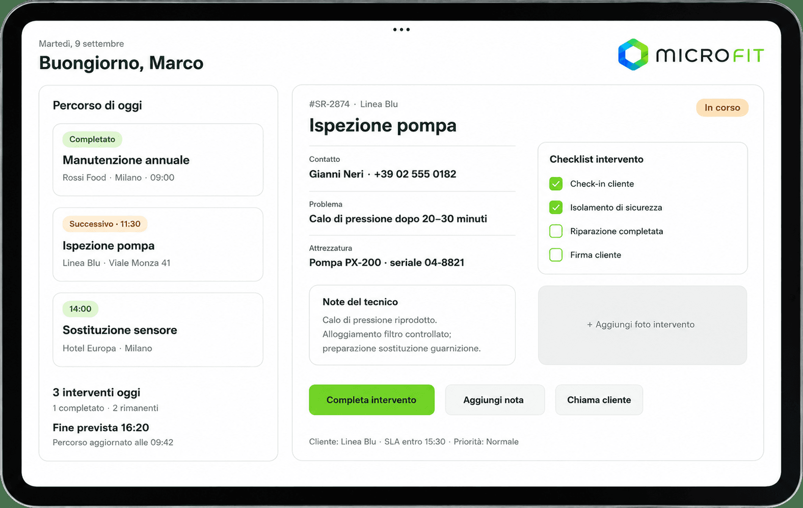 FieldOps second application view