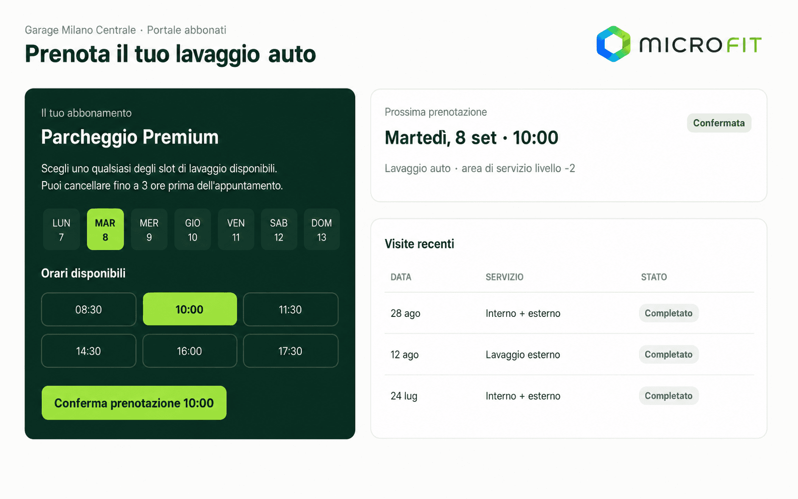 MySlot application screenshot