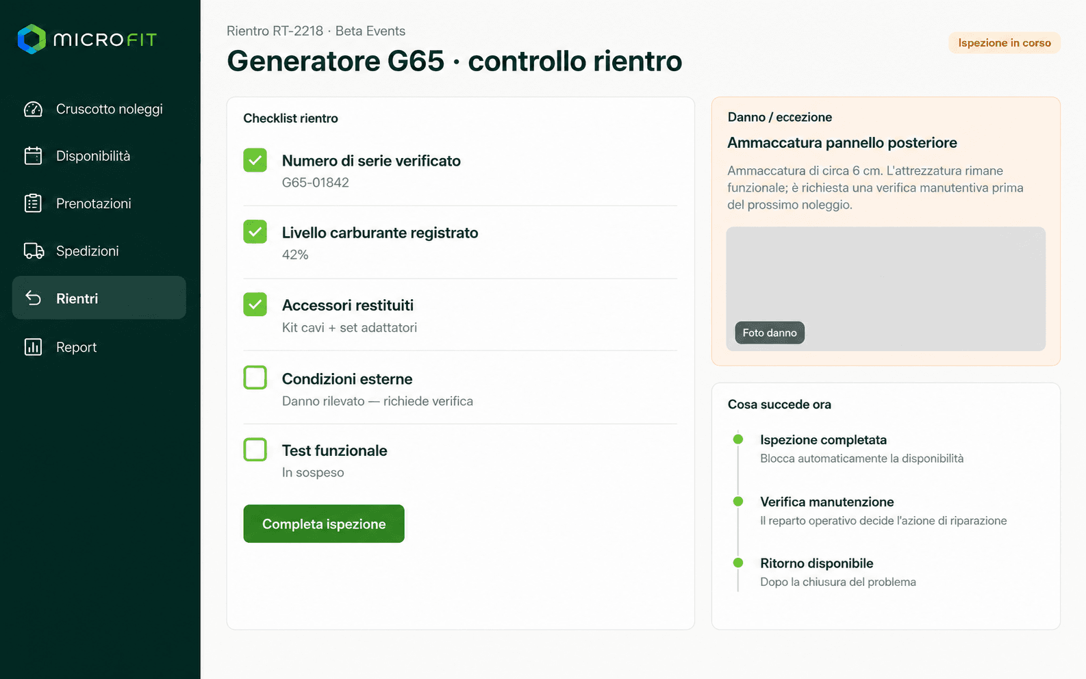 RentFlow second application view