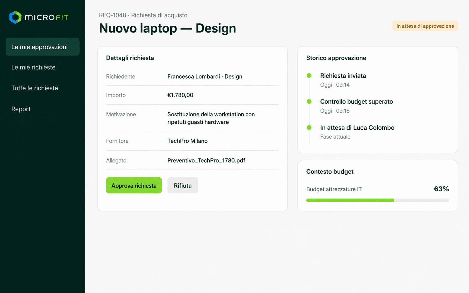 ApproveFlow second application view