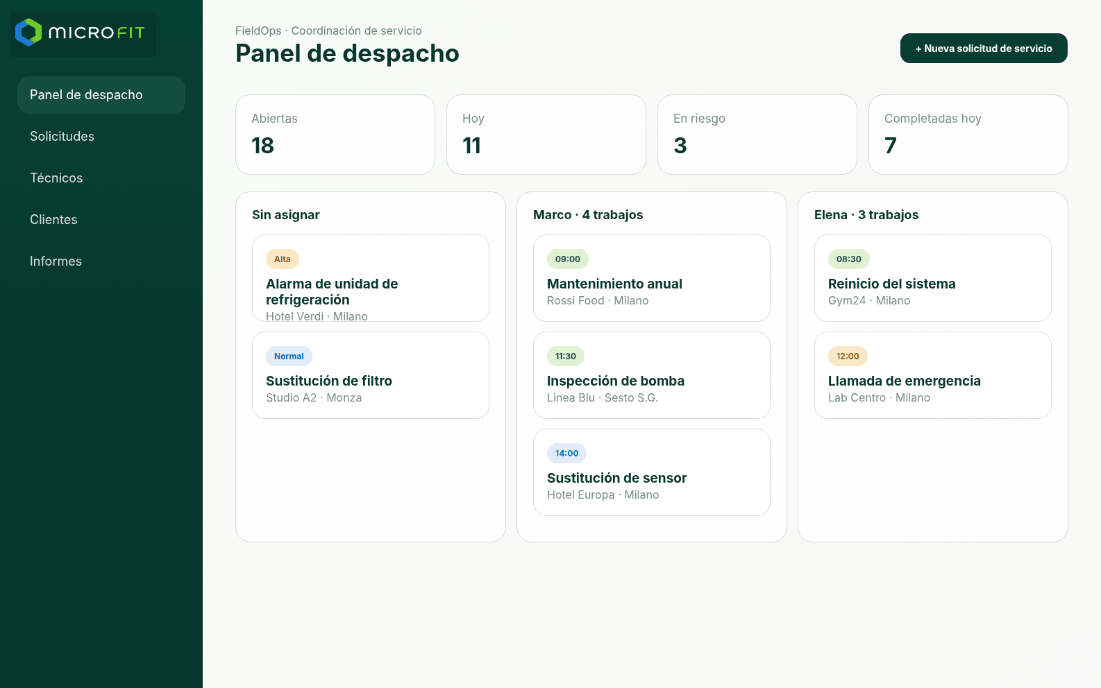 FieldOps application screenshot