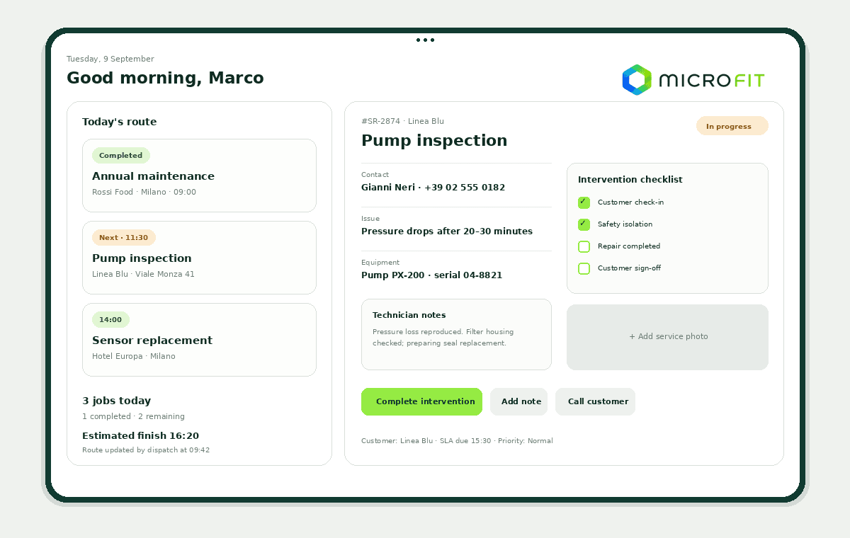 FieldOps second application view